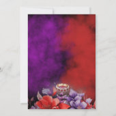 ゴシックフローラスカルハロウィーンブライダルシャワー 招待状 (裏面)