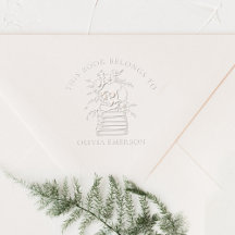 ゴシックフローラスカルパーソナライズされた図書室