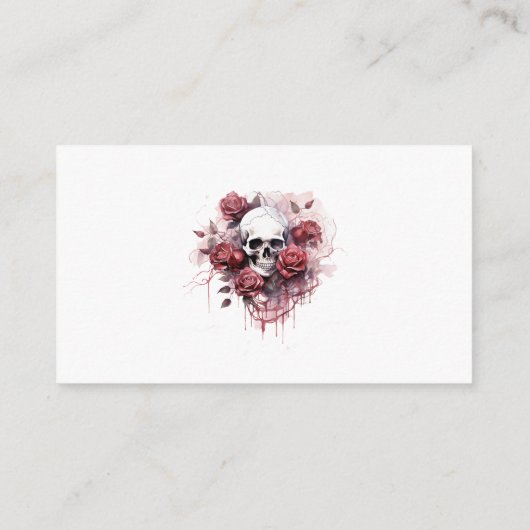 ゴシックフローラスカルブライダルシャワーレシピ エンクロージャーカード (裏面)