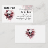 ゴシックフローラスカルブライダルシャワーレシピ エンクロージャーカード (正面/裏面)