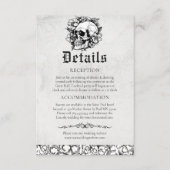 ゴシックフローラスカルブラック結婚ズ詳細 エンクロージャーカード (正面)