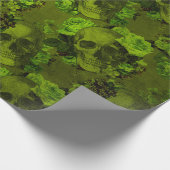 ゴシックフローラスカルプリント素朴ハロウィーン ラッピングペーパー (角)