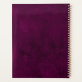 ゴシックフローラスカルヴィンテージマゼンタパーソナライズされたン プランナー手帳 (裏面)