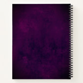 ゴシックフローラスカル引用文紫パーソナライズされた名 ノートブック (裏面)