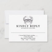 ゴシックフローラスカル結婚ズ 出欠カード (正面)