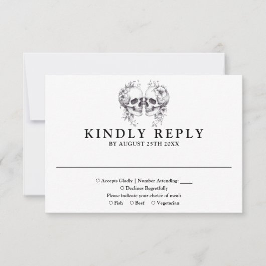 ゴシックフローラスカル結婚ズ 出欠カード (正面)