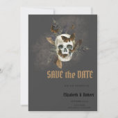 ゴシックフローラスカル蝶の日付を保存 セーブザデート (正面)