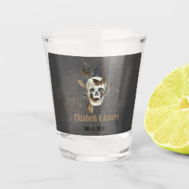 ゴシックフローラスカル蝶結婚ズ ショットグラス