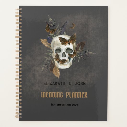 ゴシックフローラスカル蝶結婚ズ プランナー手帳 (正面)