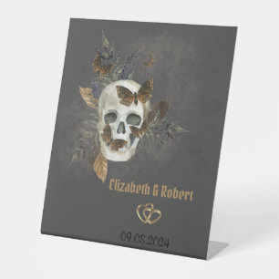 ゴシックフローラスカル蝶結婚ズ 台座サイン