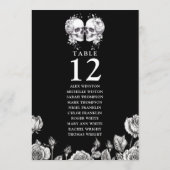 ゴシックフローラスカル表番号座席表 招待状 (裏面)