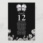 ゴシックフローラスカル表番号座席表 招待状 (正面)