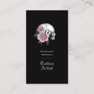 ゴシックフローラスカルTattoo Artist QRコード 名刺