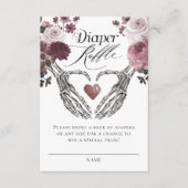 ゴシックフローラスケルトンハンドベビーおむつラッフル エンクロージャーカード (正面)