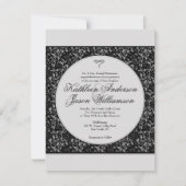ゴシックフローラダマスクモノグラム結婚式招待状 招待状