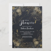 ゴシックフローラダークムーディーズブライダルシャワー 招待状 (正面)