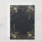 ゴシックフローラダークムーディーズブライダルシャワー 招待状 (裏面)