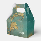 ゴシックフローラティール（緑がかった色）及び金ゴールド フェイバーボックス (裏面サイド)