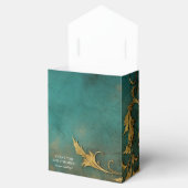 ゴシックフローラティール（緑がかった色）及び金ゴールド フェイバーボックス (オープン)