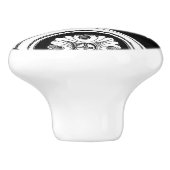 ゴシックフローラトリムメダリオンセラミックノブ セラミックノブ (側面)