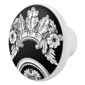 ゴシックフローラトリムメダリオンセラミックノブ セラミックノブ (右)