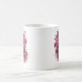 ゴシックフローラハロウィーンピンクスカルウィッチガーリー コーヒーマグカップ (中央)