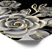 ゴシックフローラハローウィンパーティウェルカムサイン ポスター (角)