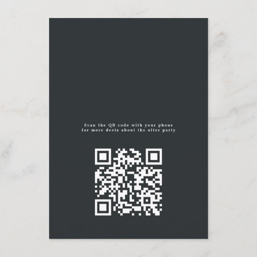 ゴシックフローラハート深いアメジストパープルアフターパーティー エンクロージャーカード (裏面)