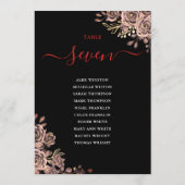 ゴシックフローラバラのシーティングプランテーブル番号 招待状 (裏面)