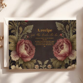 ゴシックフローラビクトリアンブライダルシャワー エンクロージャーカード