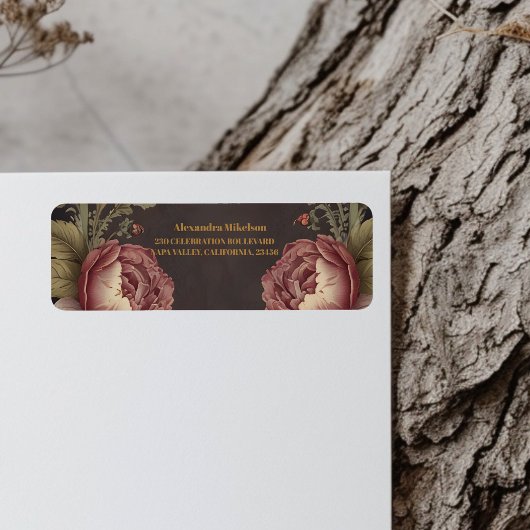 ゴシックフローラビクトリアンブライダルシャワー ラベル