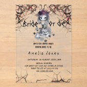 ゴシックフローラブライダルシャワー アクリル招待状 (正面)