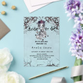 ゴシックフローラブライダルシャワー アクリル招待状 (インサイチュ (ウェディング))