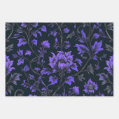 ゴシックフローラブラックギフトラッピング紙シート ラッピングペーパーシート (正面2)