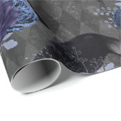 ゴシックフローラレイヴンハロウィーンパターン ラッピングペーパー (ロールコーナー)