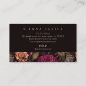 ゴシックフローラヴィンテージ赤クリームブラックフラワーダーク 名刺 (裏面)