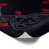 ゴシックフローラ城結婚のウェルカムサイン ポスター (角)