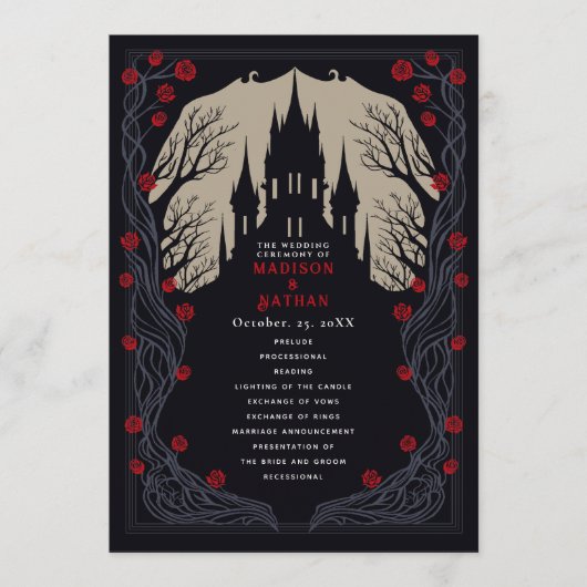 ゴシックフローラ城結婚式 プログラム (正面)