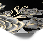 ゴシックフローラ婚約パーティウェルカムサイン ポスター (角)