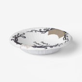 ゴシックフローラ幽霊こうもりリースハロウェディング ペーパーボウル (傾斜あり)