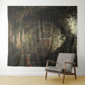 ゴシックフローラ庭園の結婚式写真の背景 タペストリー (インサイチュ(横))