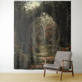 ゴシックフローラ庭園の結婚式写真の背景 タペストリー (インサイチュ)