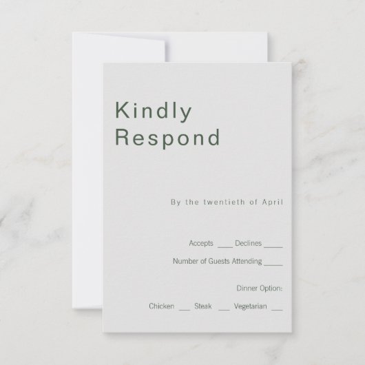 ゴシックフローラ応答カード 出欠カード (正面)