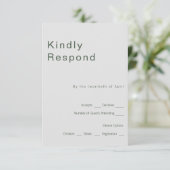 ゴシックフローラ応答カード 出欠カード (スタンド正面)