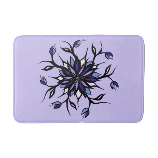 ゴシックフローラ曼荼羅と歯 バスマット (正面)