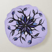 ゴシックフローラ曼荼羅と歯 ラウンドクッション (裏面)