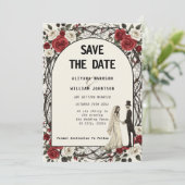 ゴシックフローラ死体カップル結婚ハロウィン セーブザデート (スタンド正面)