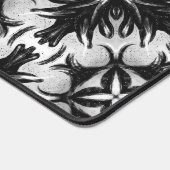ゴシックフローラ白黒抽象芸術アート デスクマット (コーナー)