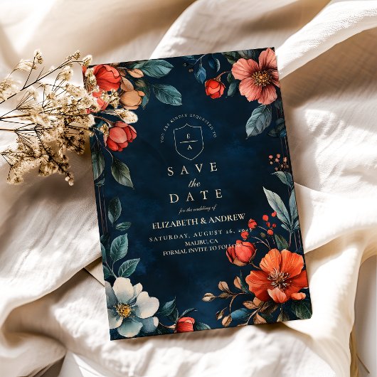 ゴシックフローラ秋の結婚式 セーブザデート