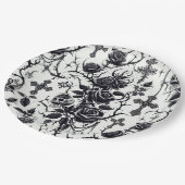 ゴシックフローラ紙プレート – ハロウィン結婚ズ ペーパープレート (アングル)